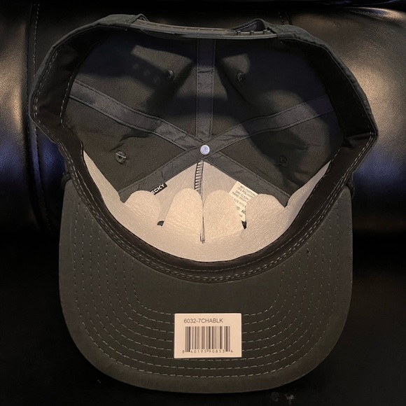 Decky 6032 5 Panel High Profile Relaxed Cotton Blend Rope Hat SnapBack- Charcoal - Picture 4 of 5